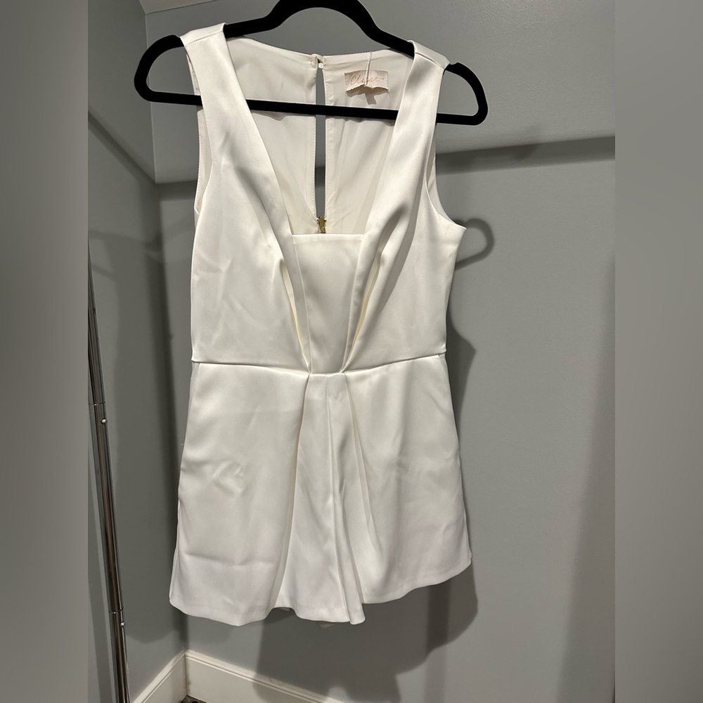 White silky romper by Closet UK